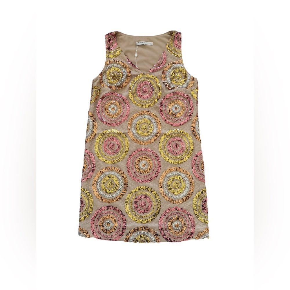 Trina Turk Glitterati Sequin Shift Dress Party Mini Dress Size 6 NWT - Picture 6 of 7